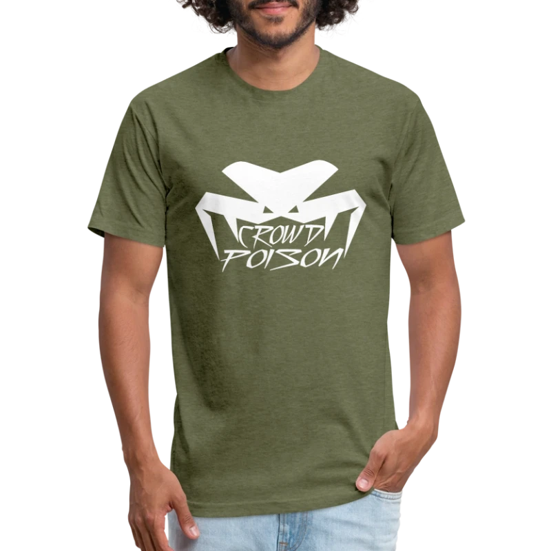 Crowd Poison Logo White - Fitted Cotton/Poly T-Shirt by Next Level