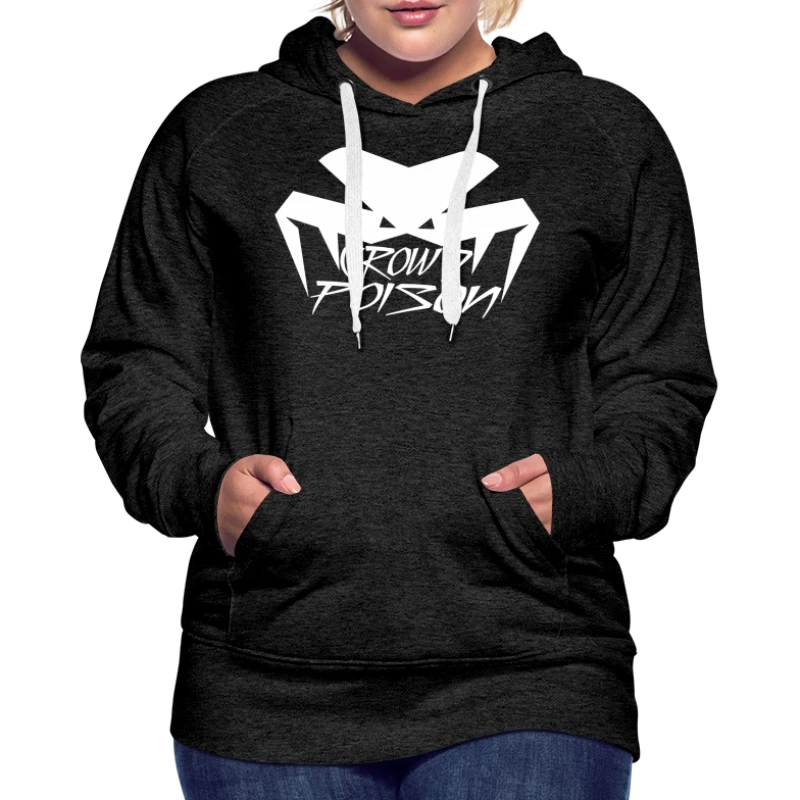 Crowd Poison Logo White - Women’s Premium Hoodie