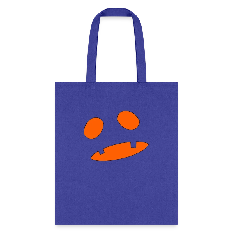Big Scary Orange in Black Shocked Pumpkin Face Hal - Tote Bag