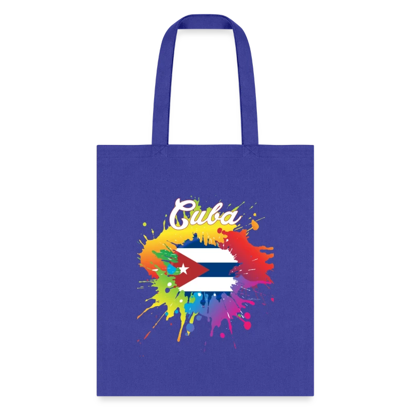Cuba Flag Gay Colorful Splash - Tote Bag
