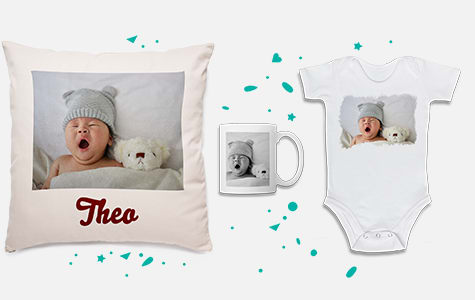 Spreadshirt Personalisierbare Babygeschenke Selbst Gestalten mit Foto und Text Wunschmotiv Baby Bio-Langarm-Body 
