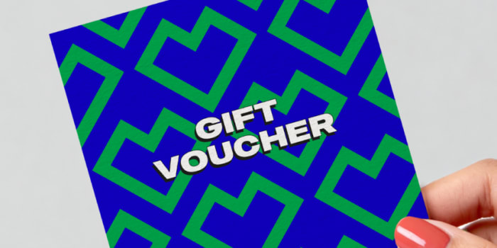 Dusky pink background with individual white flowers and a brown envelope. A graphic with a T-shirt for personalisation appears in between.