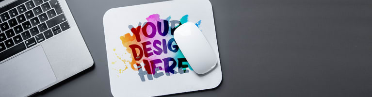 personalised custom mouse pad mat add your own design text logo or photo 