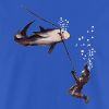 Vintage Shark Attack on Helmet Diver Air Hose T-Shirt | Spreadshirt