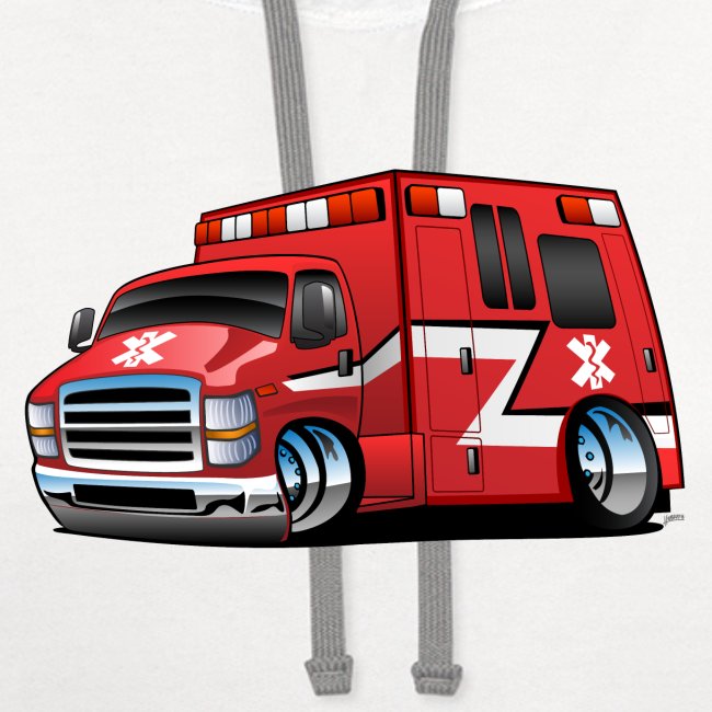 Paramedic EMT Ambulance Rescue Truck Cartoon