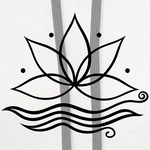 Lotus Flower Yoga - Unisex Contrast Hoodie