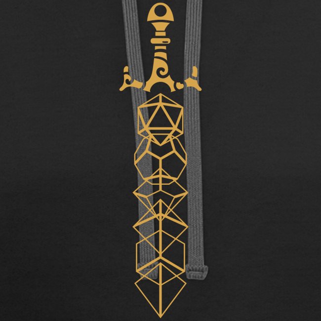 Gold Polyhedral Dice Sword
