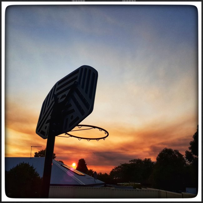 Basketball Sunset. Summer
