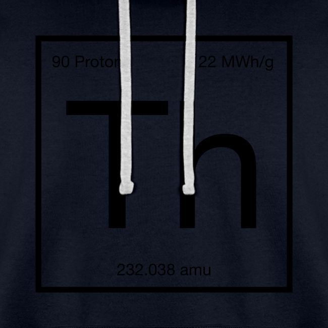 Thorium. Double-sided design. Black text.