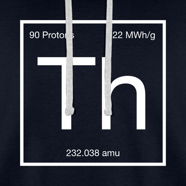 Thorium. Double-sided design. White text.