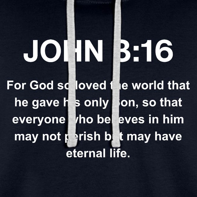 John 3:16 Christian Apparel – White