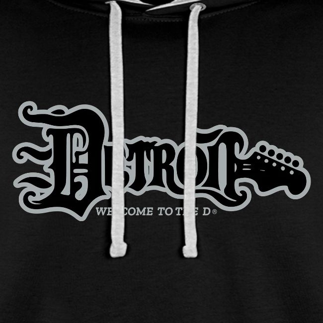 DETROIT GUITAR WTTD BLK SLR REG FONT