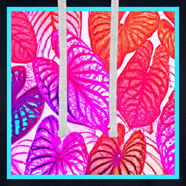 Color Burst Leaves Neon Elegance