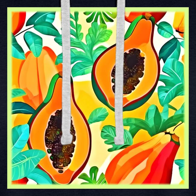 Tropical Papaya Pop Art