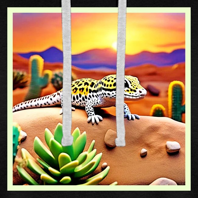 Spotted Gecko Desert Sunset