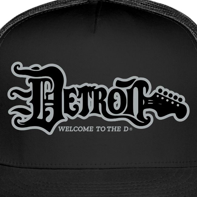 DETROIT GUITAR WTTD BLK SLR REG FONT