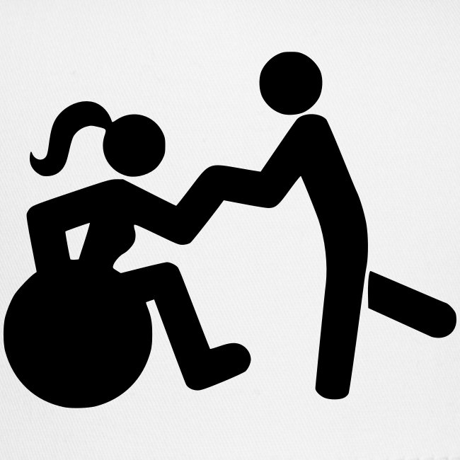 Dancing lady wheelchair user with man