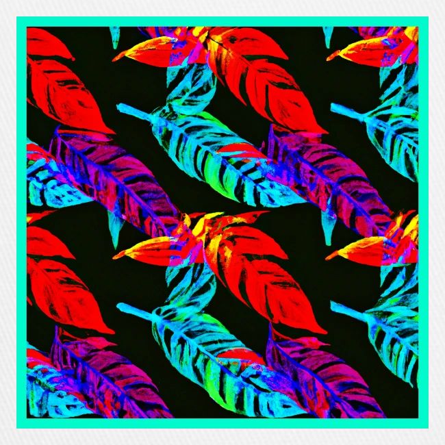 Neon Luminous Foliage Elegance