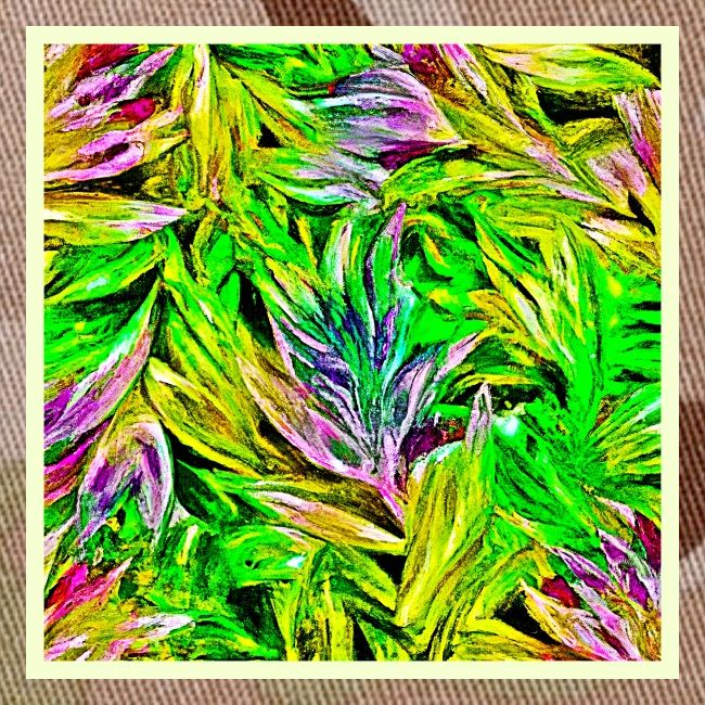 Vibrant Plant Strokes Design