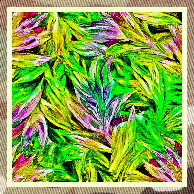 Vibrant Plant Strokes Design