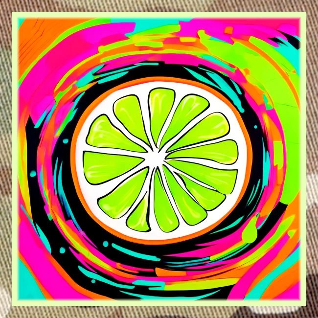 Lime Slice Pop Art