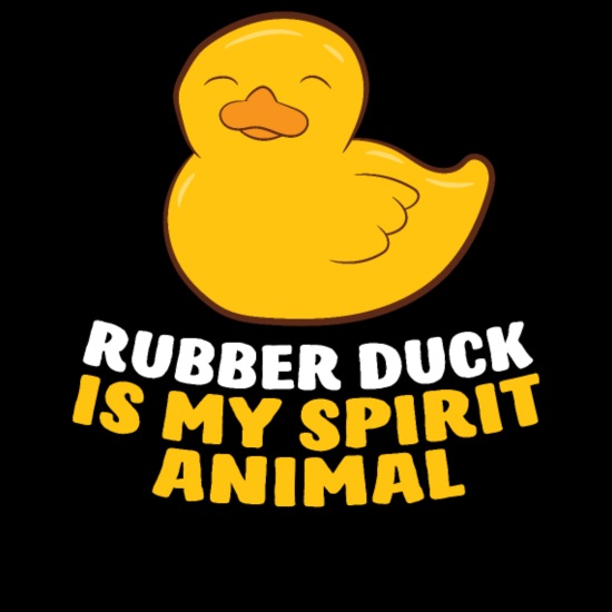 Rubber Duck Is My Spirit Animal Funny Rubber Duck' Throw Pillow Cover 18” x  18” | Spreadshirt