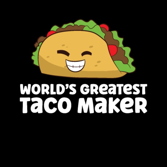 World's Greatest Taco Maker Love Tacos' Throw Pillow Cover 18” x 18”