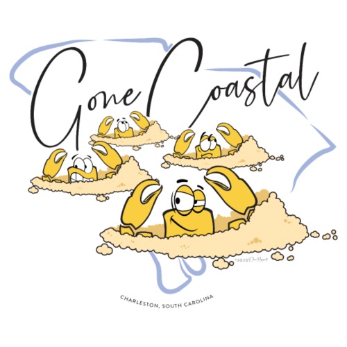 GoneCoastal GhostCrabs - Throw Pillow Cover 17.5” x 17.5”