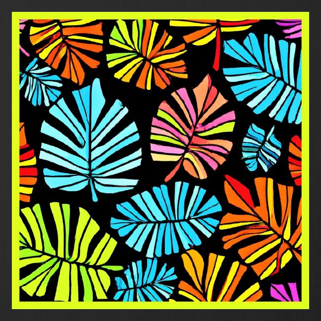 Vibrant Foliage Radiance Neon Elegance