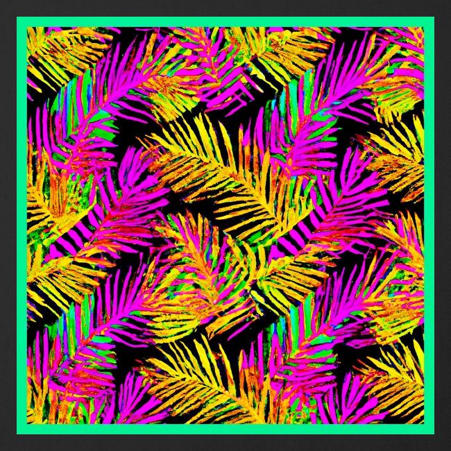 Chic Neon Leaf Lively Design