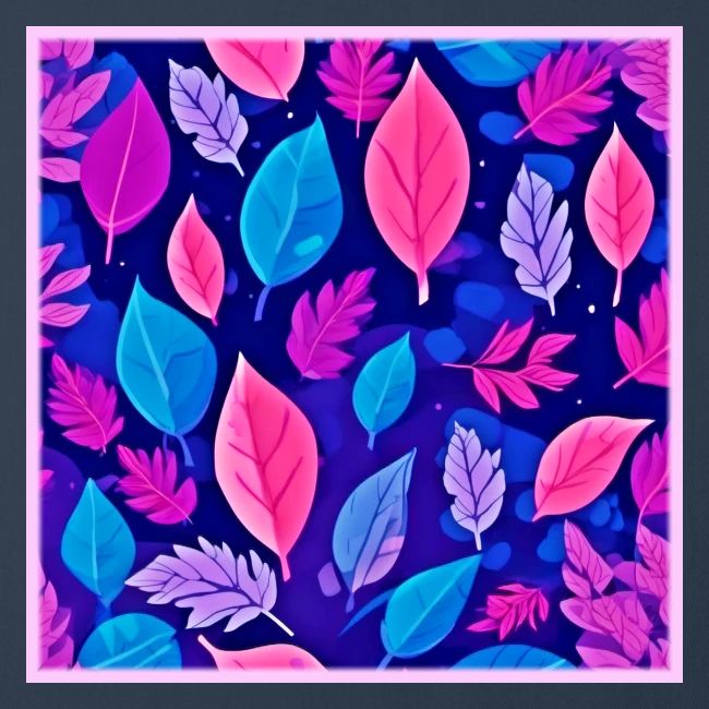 Whimsical Cartoon Leaves: Purple & Pink