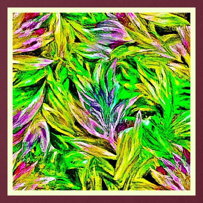 Vibrant Plant Strokes Design
