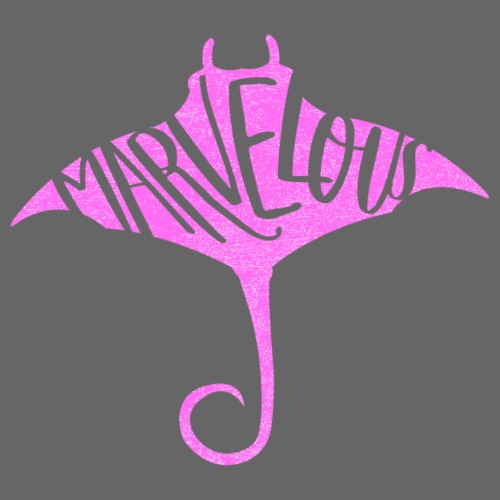 Marvelous Stingray, Pink - Throw Pillow Cover 17.5” x 17.5”