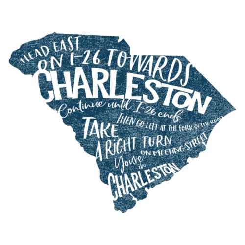 Charleston Directions - Throw Pillow Cover 17.5” x 17.5”