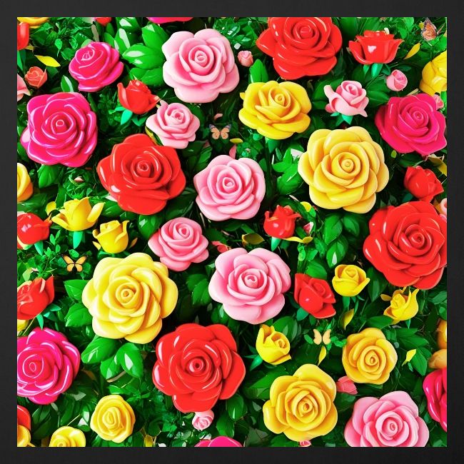 Floral print, colors in rose flowers, nature