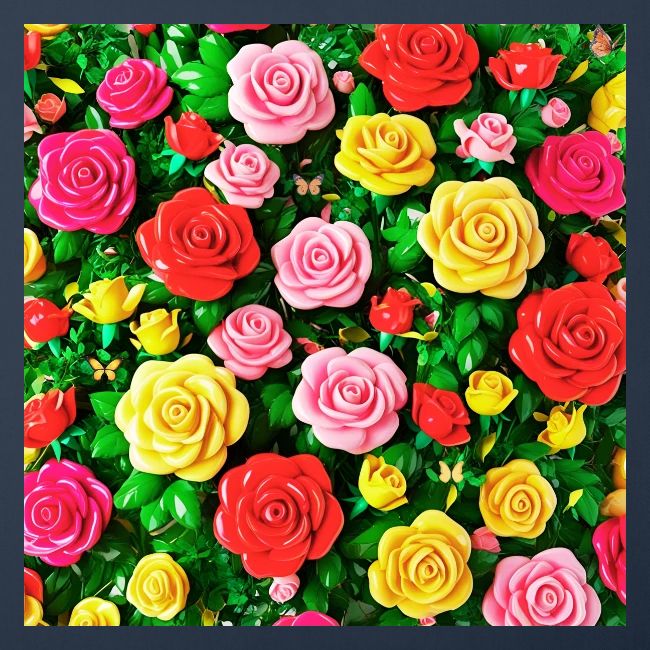 Floral print, colors in rose flowers, nature