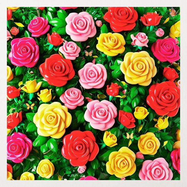 Floral print, colors in rose flowers, nature
