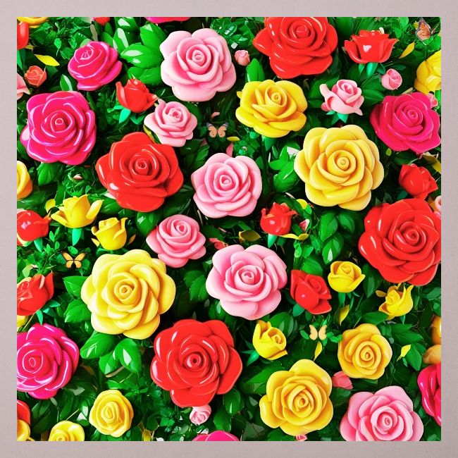 Floral print, colors in rose flowers, nature