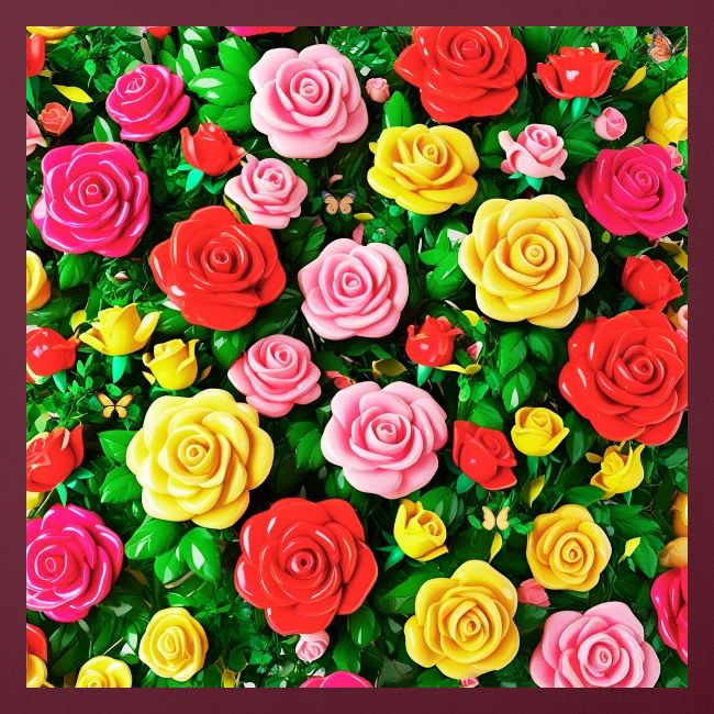 Floral print, colors in rose flowers, nature