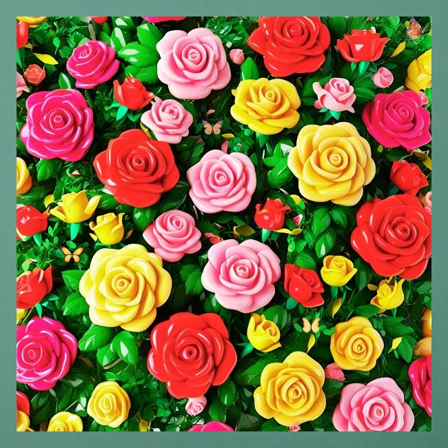 Floral print, colors in rose flowers, nature