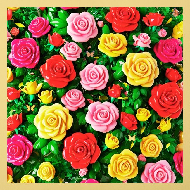 Floral print, colors in rose flowers, nature