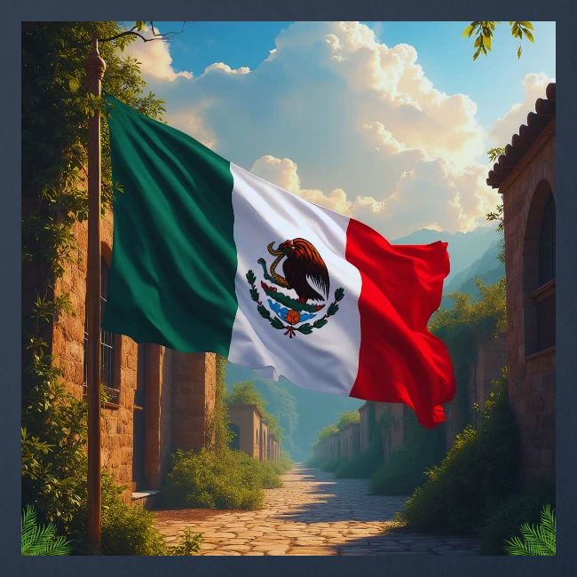Mexican flag in Magical Town and Nature