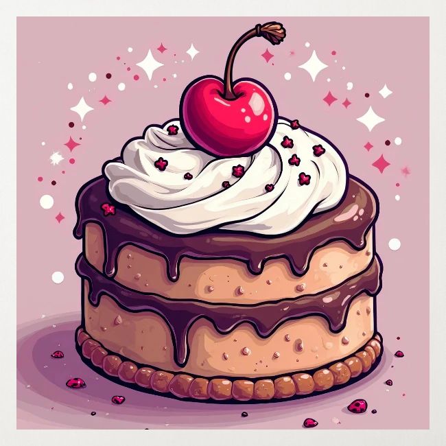 Cherry‑Topped Celebration Cake Design