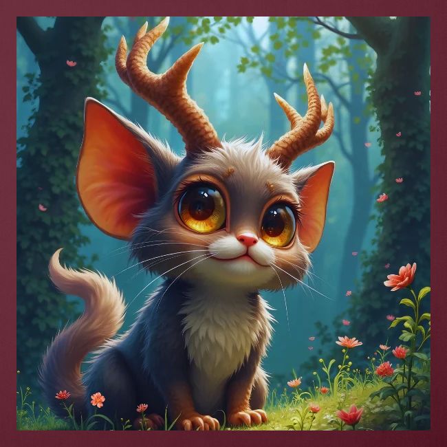 Magical Forest Creature with Deer Horns