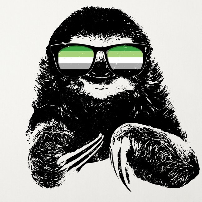 Pride Sloth Aromantic Flag Sunglasses
