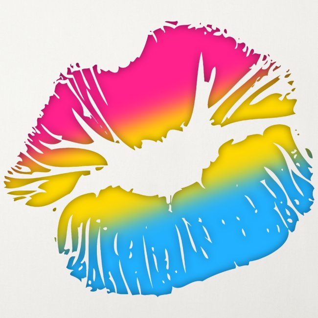 Pansexual Pride Big Kissing Lips