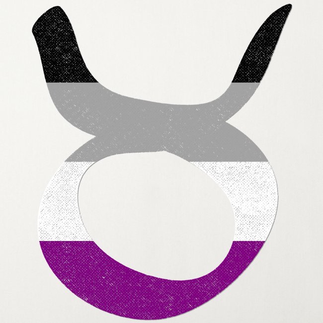 Asexual Pride Flag Taurus Zodiac Sign