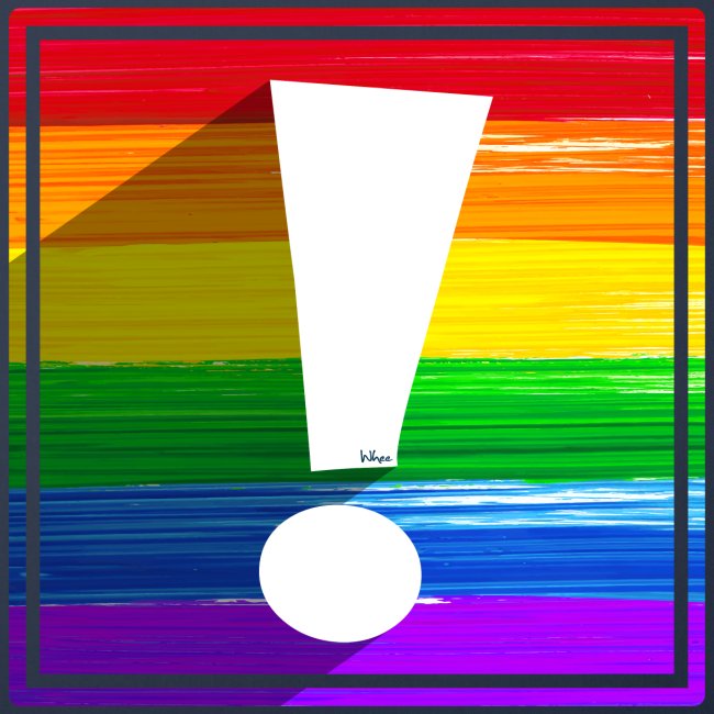 LGBTQ Pride Flag Exclamation Point Shadow