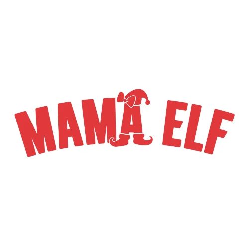 Mama Elf in Red - Throw Pillow Cover 17.5” x 17.5”