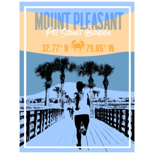 Charleston Life -Mount Pleasant Pitt Street Bridge - Throw Pillow Cover 17.5” x 17.5”